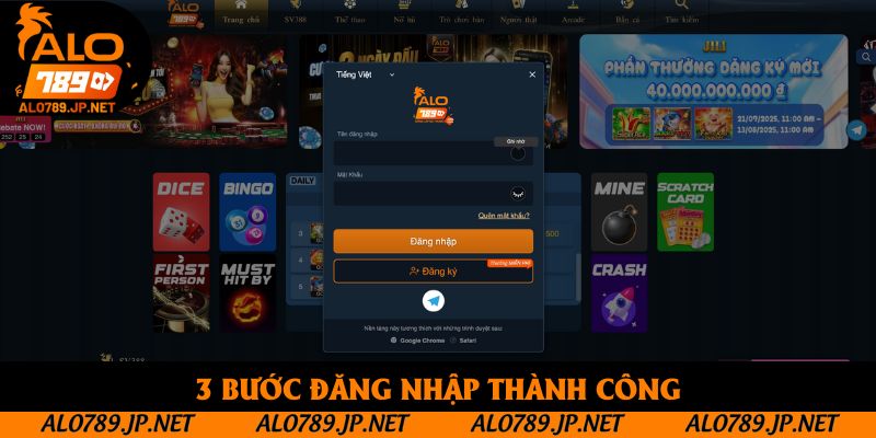 TRANG CHỦ 46 3 bước đăng nhập thành công