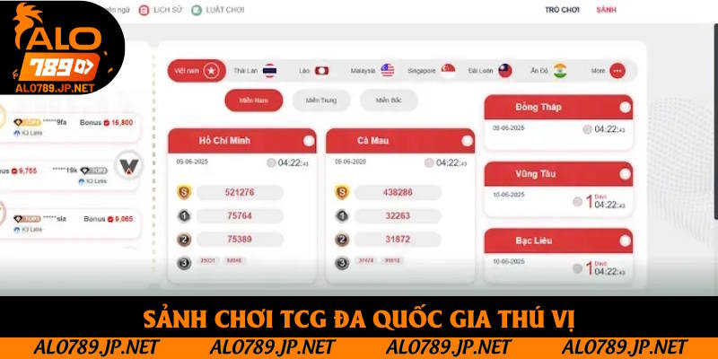 Xổ Số Alo789: Thiên Đường Giải Trí Cho Những Ai Đam Mê May Rủi 3 Sảnh chơi TCG đa quốc gia thú vị